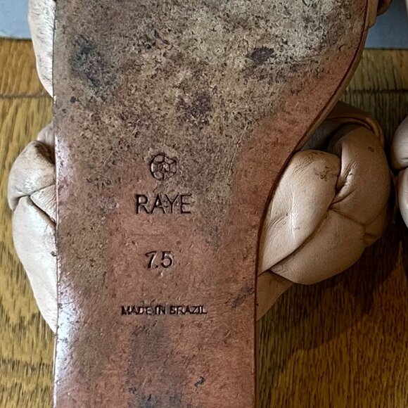 RAYE Braid Leather Strap & Sole Square-Toe Flat Slide Sandals (Nude) - Picture 15 of 16